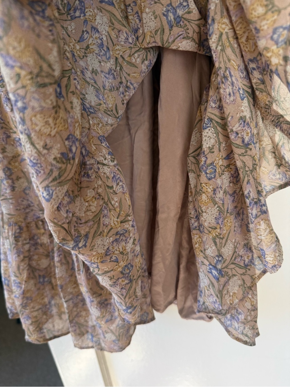 Blush BJ Floral Tie-Front Smocked Mini Dress | Size Small | like new! - Picture 4 of 7